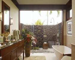 Cup Half Full Heaven Is A Zen Outdoor Shower Indoor Outdoor Bathroom Tropical Bathroom Outdoor Bathrooms