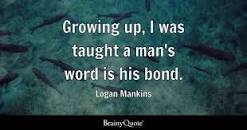 Image result for a man's word is his bond