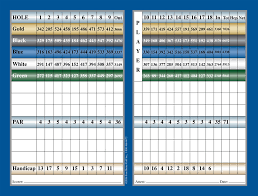 Score Card Usga Ratings Shale Creek Golf Club