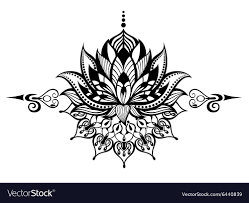 Lotus Flower Royalty Free Vector Image Vectorstock Flower Tattoo Designs Lotus Flower Tattoo Flower Tattoo