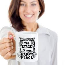 The Stage is My Happy Place Coffee & Tea Gift Mug for A Performer,  Musician, Pianist and Singer