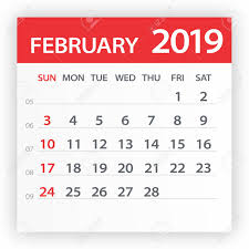 February 2019 Calendar Leaf Illustration Vector Graphic Page Royalty Free Cliparts Vectors And Stock Illustration Image 105724269 We offer 2020 monthly calendars as.pdf files. february 2019 calendar leaf illustration vector graphic page