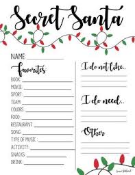 Pin On Secret Santa Templates