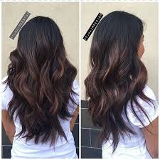 Brown balayage for black hair if you have long black hair, think about adding some highlights to give it lots of texture and emphasize your beautiful layered mane. Pin On Hair