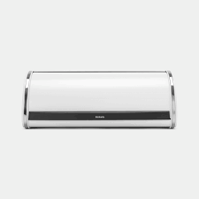 With large grip for easy opening. Roll Top Bread Bin White Brabantia