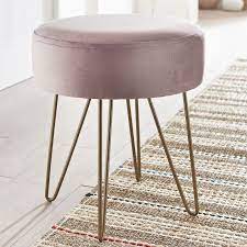 I'm nearly positive the room was painted in i talked earlier about how much i am still loving blush (you can catch up on my thoughts here) and while i realise it's a big trend, i'm just not ready to. Velvet Footstool Pink Home Decorative Accessories B M Velvet Footstool Blush Interiors Grey And Gold Bedroom