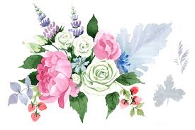 Download Wedding Pink Bouquet Png Watercolor Set Graphic By Mystocks Creative Fabrica