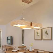 Lukloy Led Nordic Lighting Pendant Light Wood Hanging Lamp Creative Solid Wood Dining Table Lamp Wood Living Room Light Clothing Pendant Lights Aliexpress