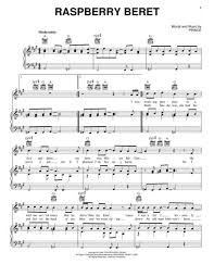 The words raspberry beret don't necessarily sound dirty, but this is a prince song, after all, so it's not a huge leap to assume this is a euphemism for something. Raspberry Beret By Prince Prince Digital Sheet Music For Piano Vocal Guitar Download Print Hx 37327 Sheet Music Plus