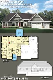 These single story homes can be categorized into country, farmhouse, craftsman and modern; Plan 790040glv One Story Craftsman House Plan With 3 Car Garage Craftsman House Plans Craftsman Style House Plans Ranch House Plans