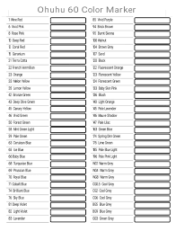 Ohuhu Marker Color Chart Blank Bedowntowndaytona Com