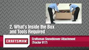 Craftsman Snowblower Attachment Tractor 917 71 24837