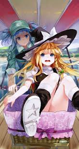 東方project 河城にとり 霧雨魔理沙 iphone5 744 1392 壁紙 河城にとり 東方 かわいい 東方project