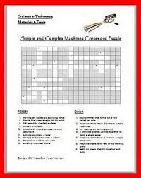 Simple And Compound Machines Crossword Puzzles Classroom Freebies Computacion Fisica Ciencia