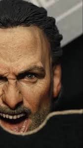 Shout Sheriff Rick Grimes Testa Intagliare 1/6 Andrew Lincoln Testa Sculpt  Intagliato Modello Giocattoli FAI DA TE 12 pollici Action Figure