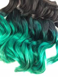 Green Hair Ombre Dip Dyed Hair Clip In Hair Extensions Etsy In 2020 Dip Dye Hair Green Hair Ombre Green Hair