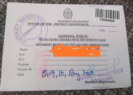 Check spelling or type a new query. Vijaita Singh On Twitter Sample Pass For Residents To Move Around In Srinagar City Not Everyone Can Get This Curfew Pass Though 1st Pic Sample 144 Crpc Restriction Pass 2nd Pic A