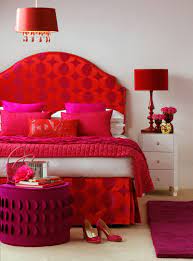 It can be energizing and glossy in a living room, spicy and appetizing in a kitchen, and just sensual enough in a bedroom. 20 Colors That Jive Well With Red Rooms Red Bedroom Decor Red Bedroom Design Bedroom Red