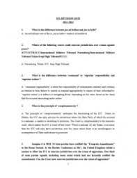 They are probably the best questions to ask at pretty much any social event. International Criminal Law Quiz With Answers Llm Law Criminology Stuvia Uk