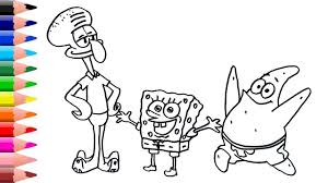 Squidward Tentacles Spongebob And Patrick Star Coloring Page Spongebo In 2020 Squidward Tentacles Star Coloring Pages Squidward