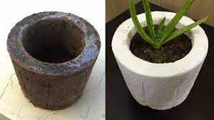 How to clean concrete garden pots. Diy Cleaning Restoring Old Cement Planter Pot Youtube