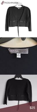 Donna Ricco Ps Black Silk Shrug Bolero Like New Cropped