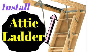 Sliding attic stairs and storage. How To Install An Attic Ladder Attic Stairs Youtube
