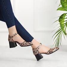 Lator Bronz Leopar Desenli Kisa Topuk Babet Babetler Topuklular Leopar