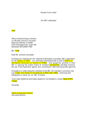 Dear sir/madam, i am (your name). Sample Cover Letter On Npc Letterhead Date Office Of