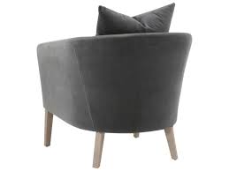 Matching footstool with light wood legs. Essentials For Living Stitch Hand Gordon Dark Dove Velvet Accent Chair Esl7196upddovng