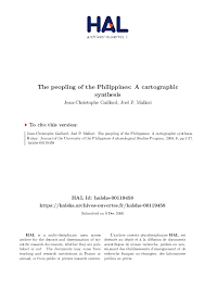 The peopling of the Philippines: A cartographic synthesis