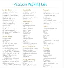 My rule of thumb is that if the house isn't beachfront i would prefer to not have to. 35 Free Printable Packing List Templates Word Pdf