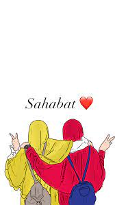 56+ gambar wallpaper bayi lucu, paling gokil! Best Friend Forever Ilustrasi Lucu Kartun Kartun Hijab