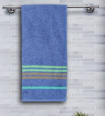Some of the more expensive towels are made from egyptian or brazilian cotton. Buy Blue Cotton 450 Gsm Bath Towel Online Printed Bath Towels Bath Towels Furnishings Pepperfry Product