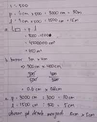 Posisi jalan, sebagai orientasi pencapaian ke tapak, umumnya ditempatkan dibagian bawah bidang gambar dengan layout. Denah Sebuah Rumah Digambar Dengan Skala 1 500 Panjang Dan Lebar Tersebut Adalah 3cm Dan Brainly Co Id