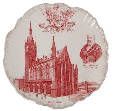 Hockey Plate 1902 Earl Of Derby Mayor of Preston