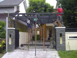 27 Desain Kanopi Rumah Minimalis Baja Ringan Berbagai Model Ndik Home