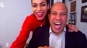 Rosario dawson is a famous american actress born on may 9, 1979. Rosario Dawson Crashes Boyfriend Cory Booker S Interview Talks Voting For My Man And Marijuana Entertainment Tonight
