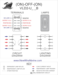 Diagram to connect three way rocker switch to a 5 zone aov connect colourd wired connections to match. Tilt Trim Illuminated Rocker Switch Contura V Backlit New Wire Marine