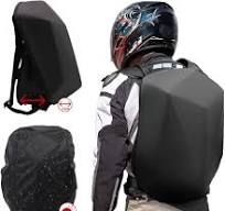 Mochila de motocicleta de carcasa dura de fibra de carbono impermeable de  30 litros de gran capacidad