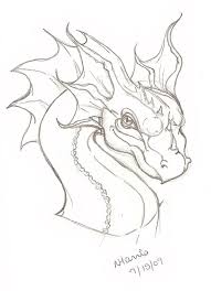 Because of our simple perspective, the other wing is hidden. Dragon Drawings Google Search Easy Dragon Drawings Dragon Drawing Easy Drawings