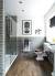 Wood Tile Small Bathroom