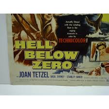 Jack, a once successful screenwriter, locks himself inside of a meat locker with vegetarian meals to overcome his writer's block. Vintage Movie Poster Hell Below Zero Alan Ladd Joan Tetzel 1954 Chairish