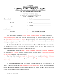 How long is the divorce timeline in ohio? Sample Decree Of Divorce Ohio Free Download