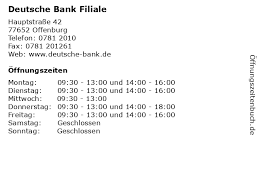 11 adressen zu banken in offenburg mit telefonnummer, öffnungszeiten und bewertung gefunden. á… Offnungszeiten Deutsche Bank Filiale Hauptstrasse 42 In Offenburg