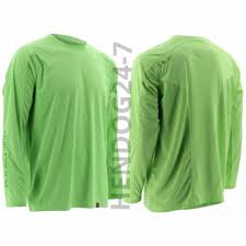 Huk Mens Ice Neon Green Long Sleeve Fishing Shirt Size