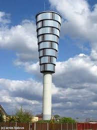 Soviet Times Water Towers In Riga Latvia Water Tower Tower Light Dazzle Camouflage
