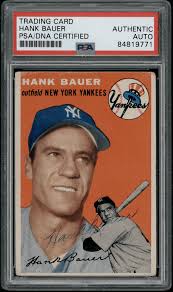 PSA Authentic Auto 1954 Topps Hank Bauer