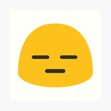Apparently this emoji is supposed to mean embarrassment. Neutral Face Emoji Art Print By Totesemotes Redbubble