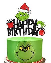 Check spelling or type a new query. Amazon Com Kapokku Green Happy Birthday Cake Topper For Grinch Merry Christmas Birthday Themed Santa Cake Decorations Teenager Girls Boy S Gift Birthday Party Supplies Grocery Gourmet Food